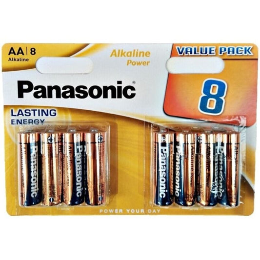 PANASONIC - BATTERIA ALCALINA BRONZO AA LR6 BLISTER*8 - PANASONIC | Lingerie Harness Boutique