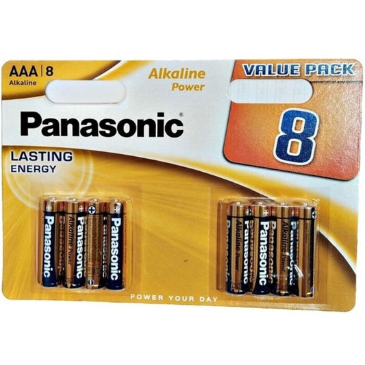PANASONIC - BATTERIA ALCALINA BRONZO AAA LR03 BLISTER*8 - PANASONIC | Lingerie Harness Boutique