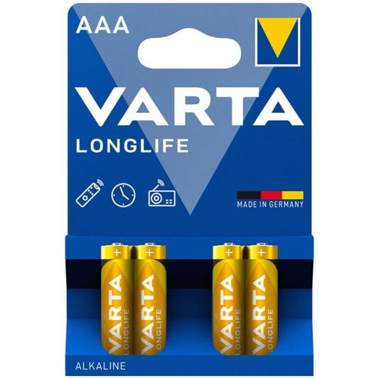 VARTA - BATTERIA ALCALINA AAA LONGLIFE LR03 BLISTER*4 - VARTA | Lingerie Harness Boutique