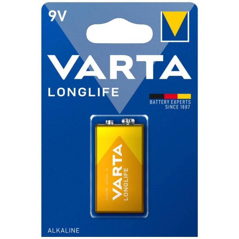 VARTA - BATTERIA ALCALINA LONGLIFE 9V LR61 BLISTER*1 - VARTA | Lingerie Harness Boutique