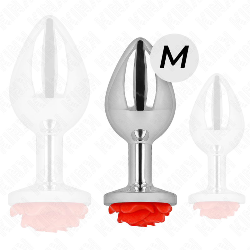 KINK - PLUG ANALE ROSA ROSSO TAGLIA M - KINK PLEASURE PLUGS | Lingerie Harness Boutique