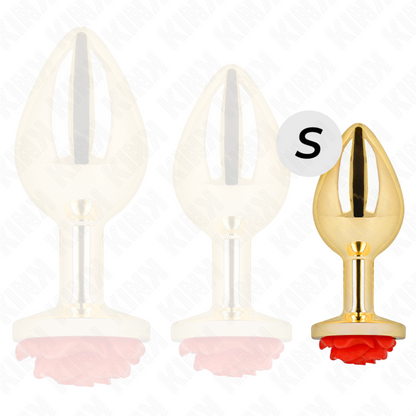 KINK - PLUG ANALE ORO ROSA ROSSO TAGLIA S - KINK PLEASURE PLUGS | Lingerie Harness Boutique
