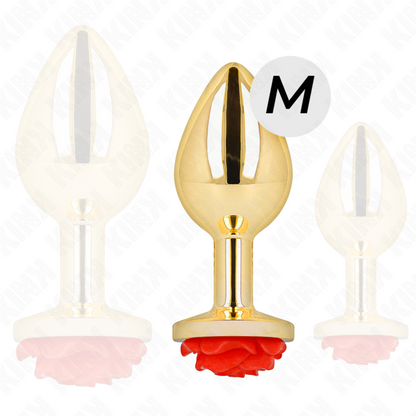 KINK - PLUG ANALE ORO ROSA ROSSO TAGLIA M - KINK PLEASURE PLUGS | Lingerie Harness Boutique