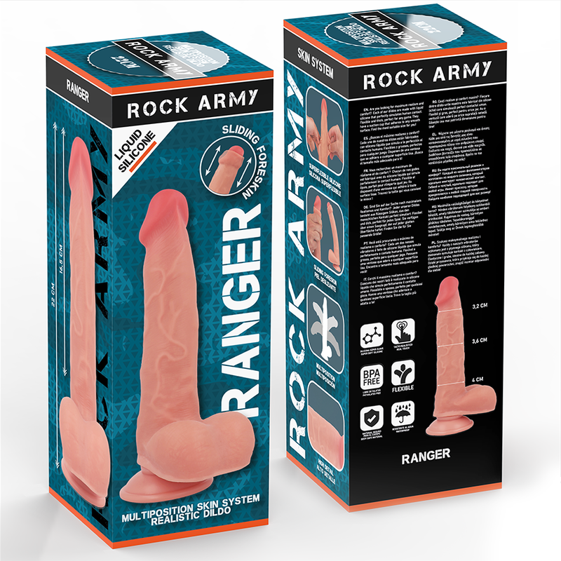 ROCKARMY - SILICONE LIQUIDO RANGER 22 CM -O- 3.6 CM - ROCK ARMY | Lingerie Harness Boutique
