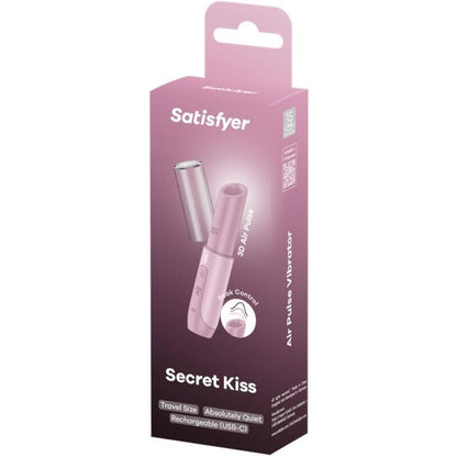 SATISFYER - SECRET KISS WAVE STIMOLATORE CLITORIDEO ROSA - SATISFYER AIR PULSE | Lingerie Harness Boutique