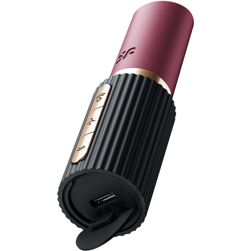 SATISFYER - PRO 2 KISS WAVE STIMOLATORE CLITORIDEO GRANATO / NERO - SATISFYER AIR PULSE | Lingerie Harness Boutique