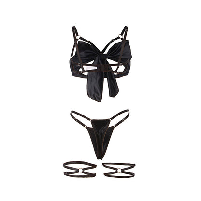 SUBBLIME - 955199 COMPLETO REGGISENO CON FIOCCO NERO REGOLABILE S/M - SUBBLIME SETS | Lingerie Harness Boutique