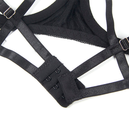 SUBBLIME - 955199 COMPLETO REGGISENO CON FIOCCO NERO REGOLABILE S/M - SUBBLIME SETS | Lingerie Harness Boutique