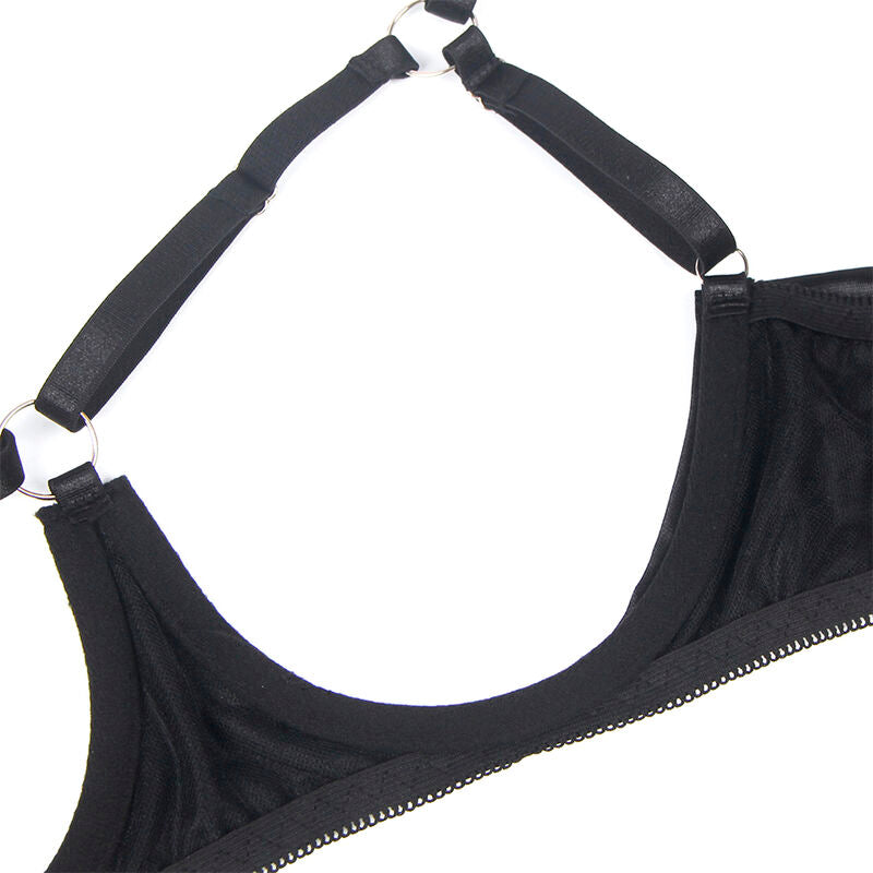 SUBBLIME - 955205 COMPLETO REGGISENO CON FIOCCO NERO REGOLABILE L/XL - SUBBLIME SETS | Lingerie Harness Boutique