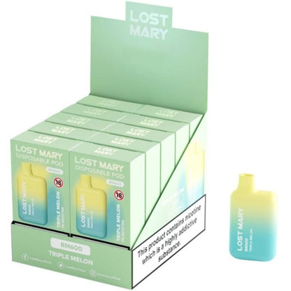 LOST MARY - BM600 NICOTINA VAPER 2% MONOUSO TRIPLO MELONE - LOST MARY | Lingerie Harness Boutique