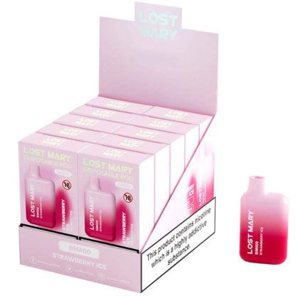 LOST MARY - BM600 NICOTINA VAPER 2% MONOUSO FRAGOLA GHIACCIO - LOST MARY | Lingerie Harness Boutique