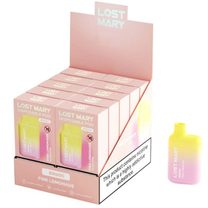 LOST MARY - BM600 NICOTINA VAPER 2% MONOUSO PINK LEMONADE - LOST MARY | Lingerie Harness Boutique