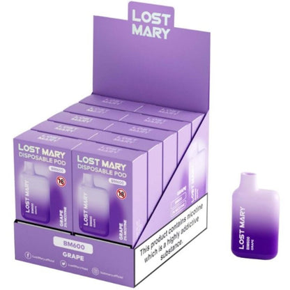 LOST MARY - BM600 NICOTINA VAPER 2% MONOUSO UVA - LOST MARY | Lingerie Harness Boutique