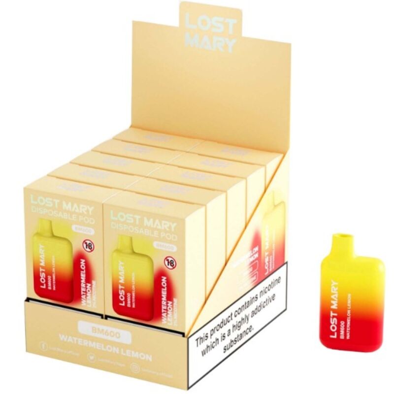 LOST MARY - BM600 NICOTINA VAPER 2% MONOUSO ANGURIA LIMONE - LOST MARY | Lingerie Harness Boutique