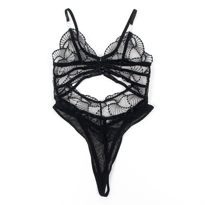 SUBBLIME - 955229 BODY TRASPARENTE CON PIZZO CAVATO NERO L/XL - SUBBLIME BODIES | Lingerie Harness Boutique