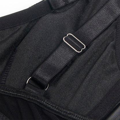 SUBBLIME - 955236 REGGISENO BONDAGE NERO CON GIARRETTIERA SET S/M - SUBBLIME SETS | Lingerie Harness Boutique