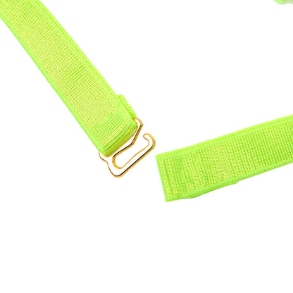 SUBBLIME - 955274 COMPLETO REGGISENO CON COLLANA E DETTAGLI GAMBA VERDE FLUORESCENTE S/M - SUBBLIME SETS | Lingerie Harness Boutique