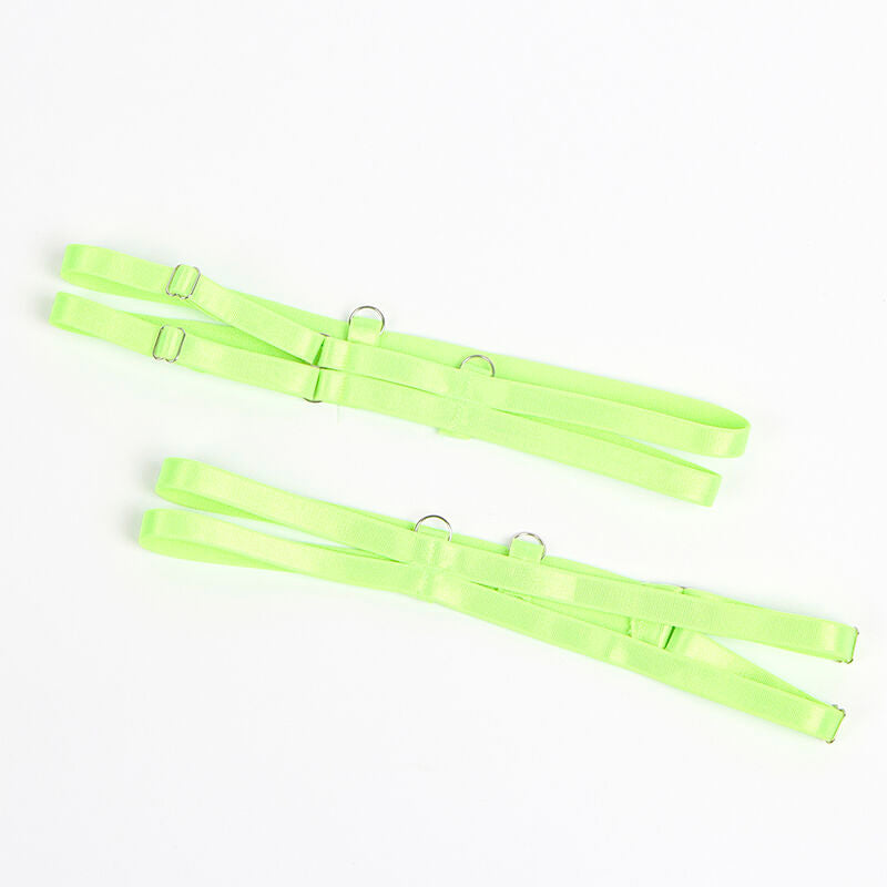 SUBBLIME - 955328 COMPLETO REGGISENO CON PIZZO E LINEE GIARRETRICI VERDE E BLU L/XL - SUBBLIME SETS | Lingerie Harness Boutique