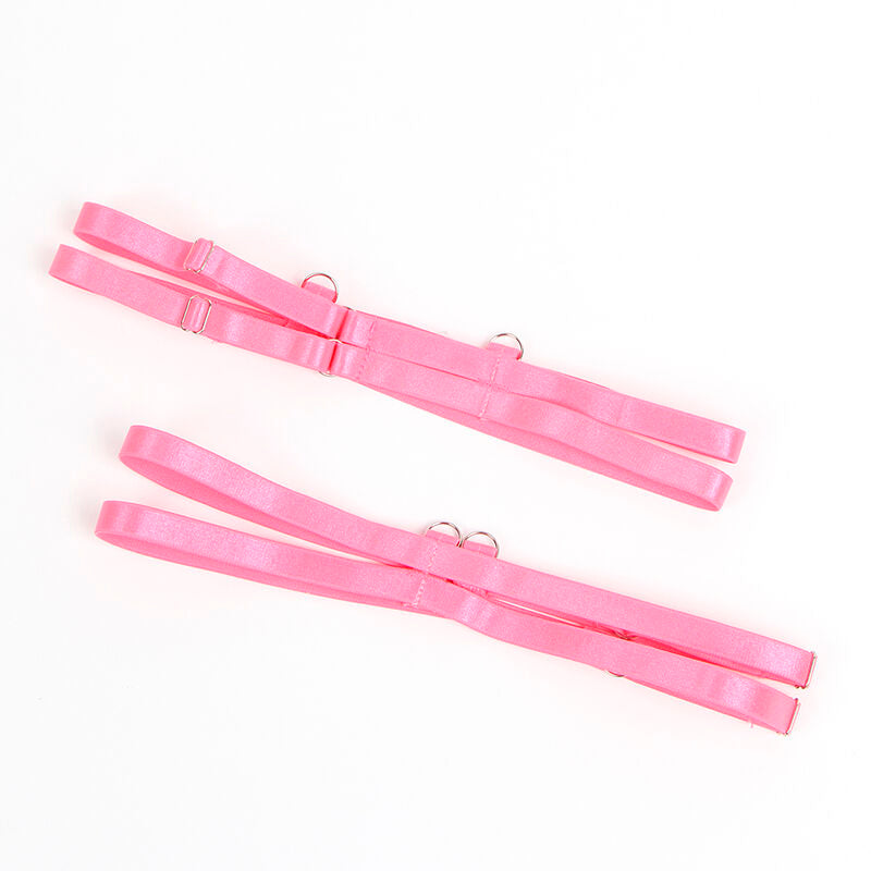 SUBBLIME - 955366 COMPLETO REGGISENO CON PIZZO E LINEE DI GIARRETTIERA ROSA E VIOLA L/XL - SUBBLIME SETS | Lingerie Harness Boutique