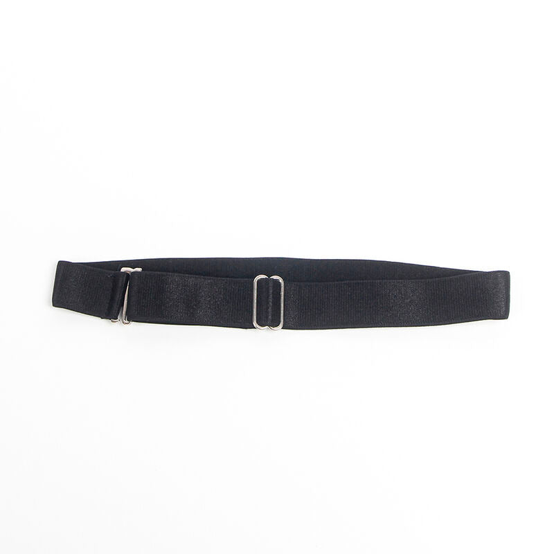 SUBBLIME - 955380 ABITO CON SPALLINE IN PELLE NERA L/XL - SUBBLIME DRESSES | Lingerie Harness Boutique