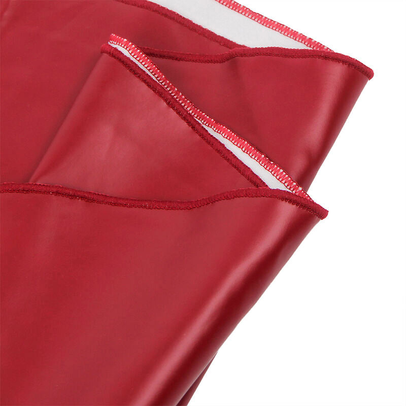 SUBBLIME - 955403 ABITO CON SPALLINE IN PELLE BORDEAUX L/XL - SUBBLIME DRESSES | Lingerie Harness Boutique