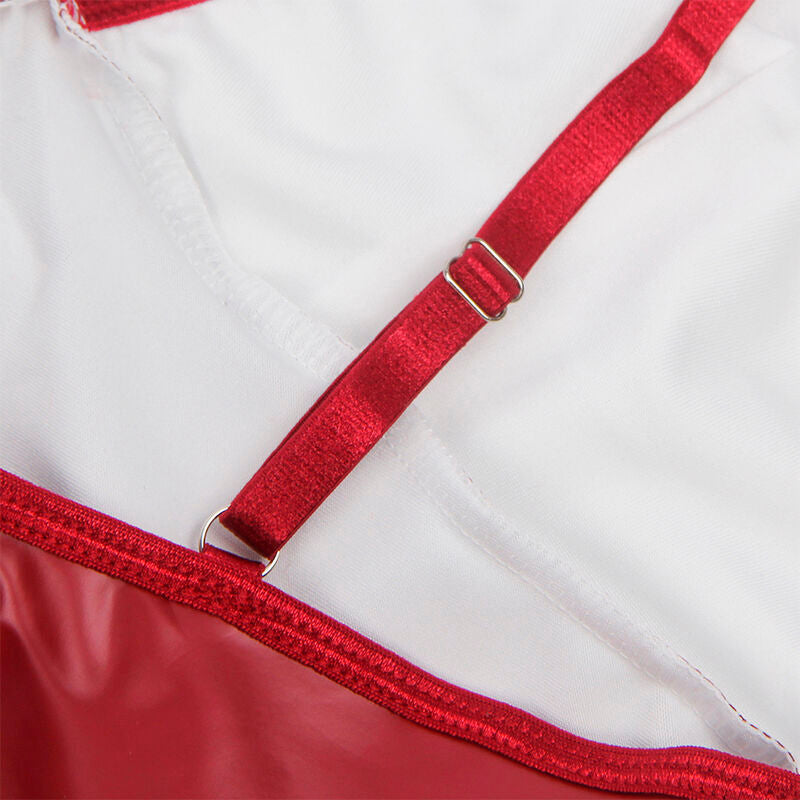 SUBBLIME - 955403 ABITO CON SPALLINE IN PELLE BORDEAUX L/XL - SUBBLIME DRESSES | Lingerie Harness Boutique