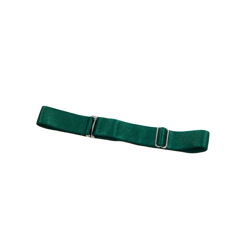 SUBBLIME - 955434 ABITO CON SPALLINE IN PELLE VERDE S/M - SUBBLIME DRESSES | Lingerie Harness Boutique