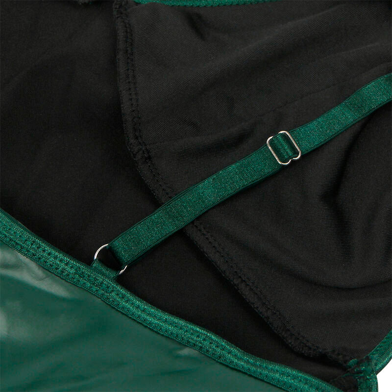 SUBBLIME - 955434 ABITO CON SPALLINE IN PELLE VERDE S/M - SUBBLIME DRESSES | Lingerie Harness Boutique