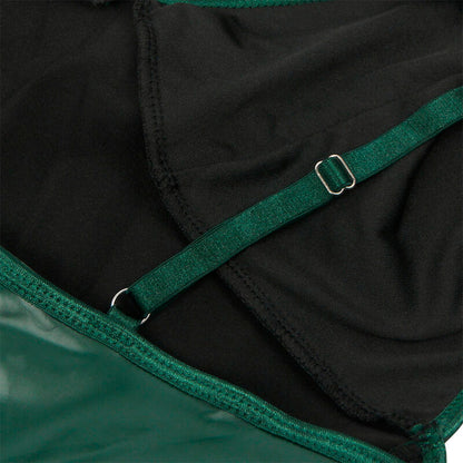 SUBBLIME - 955434 ABITO CON SPALLINE IN PELLE VERDE S/M - SUBBLIME DRESSES | Lingerie Harness Boutique