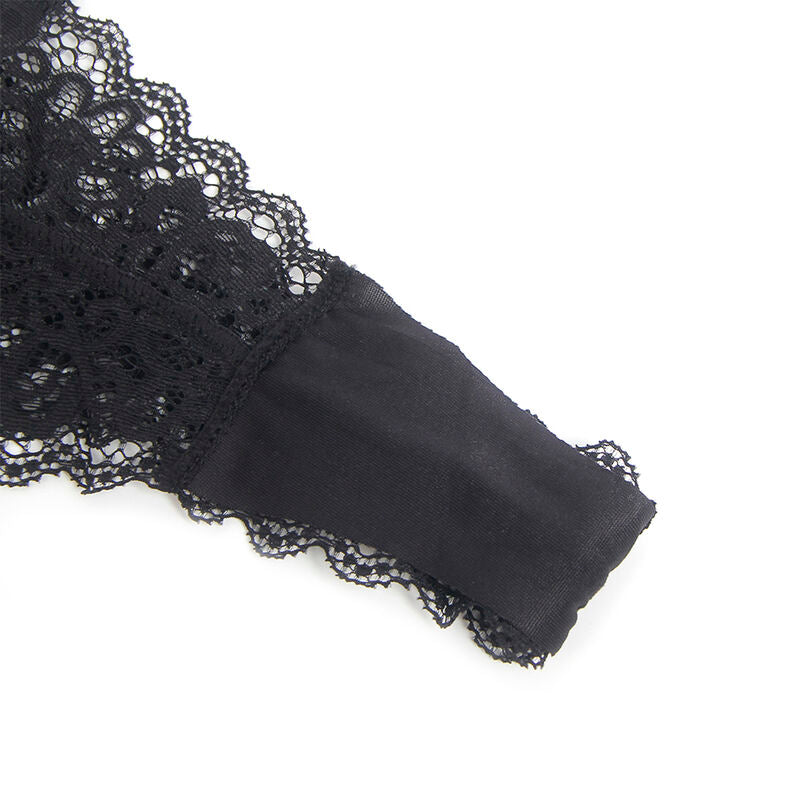 SUBBLIME - 955458 BODY IN PELLE NERA CON ZIP S/M - SUBBLIME BODIES | Lingerie Harness Boutique