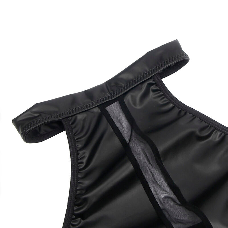 SUBBLIME - 955472 ABITO CON SCOLLO ALTO E TRASPARENZE NERO S/M - SUBBLIME DRESSES | Lingerie Harness Boutique
