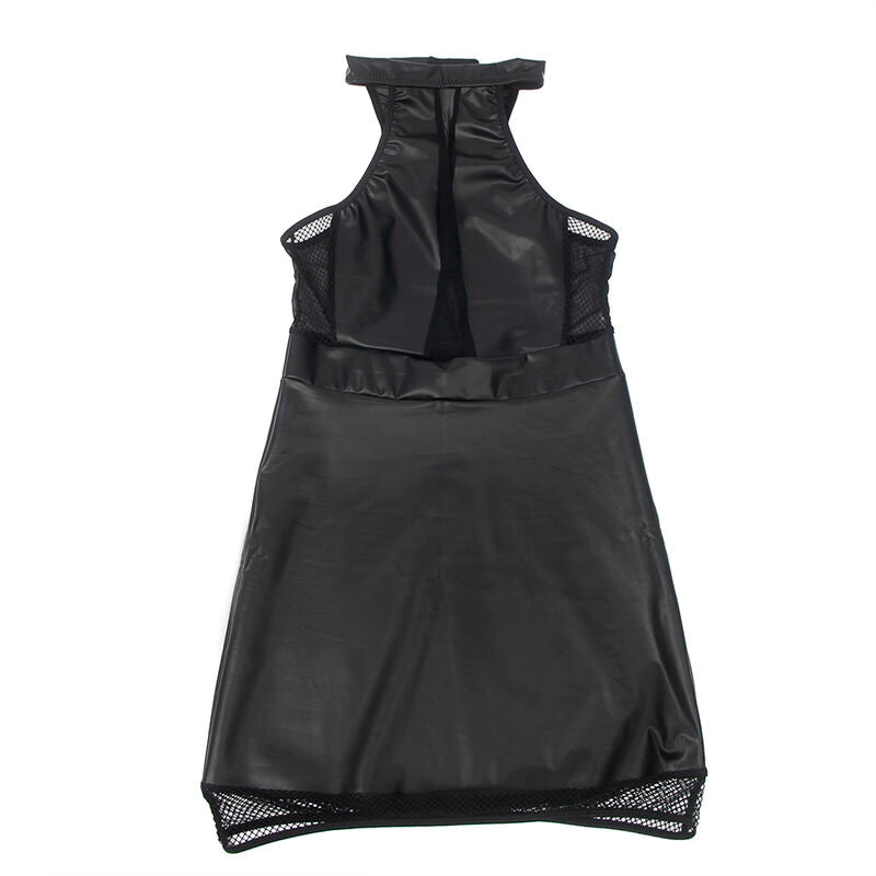 SUBBLIME - 955489 ABITO CON SCOLLO ALTO E TRASPARENZE NERO L/XL - SUBBLIME DRESSES | Lingerie Harness Boutique