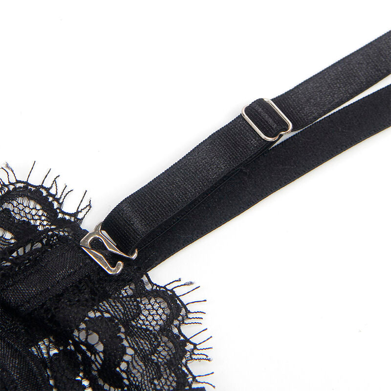 SUBBLIME - 955502 BODY IN PIZZO CON FIOCCHI E GIARRETTIERE NERO L/XL - SUBBLIME BODIES | Lingerie Harness Boutique