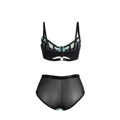 SUBBLIME - 955557 SET REGGISENO IN VERNICE VERDE CON CERNIERA S/M - SUBBLIME SETS | Lingerie Harness Boutique