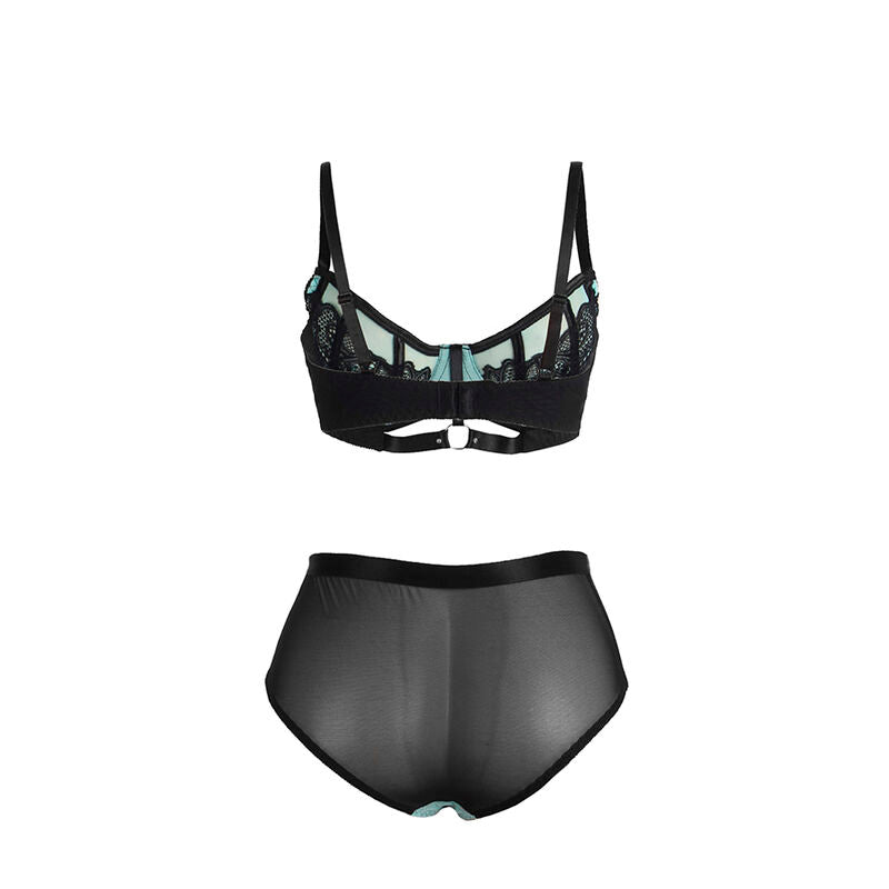 SUBBLIME - 955564 REGGISENO IN VERNICE VERDE CON CERNIERA IN RETE L/XL - SUBBLIME SETS | Lingerie Harness Boutique