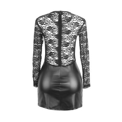 SUBBLIME - 955601 ABITO MANICA LUNGA CON PIZZO NERO L/XL - SUBBLIME DRESSES | Lingerie Harness Boutique