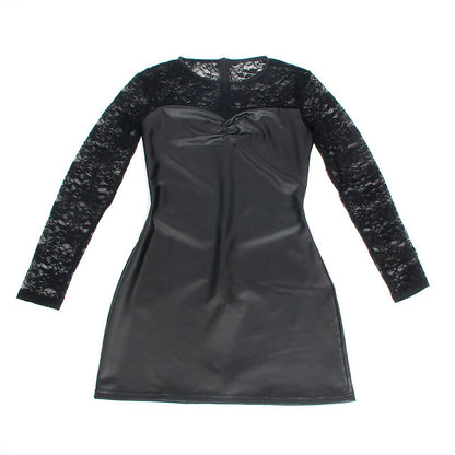 SUBBLIME - 955601 ABITO MANICA LUNGA CON PIZZO NERO L/XL - SUBBLIME DRESSES | Lingerie Harness Boutique