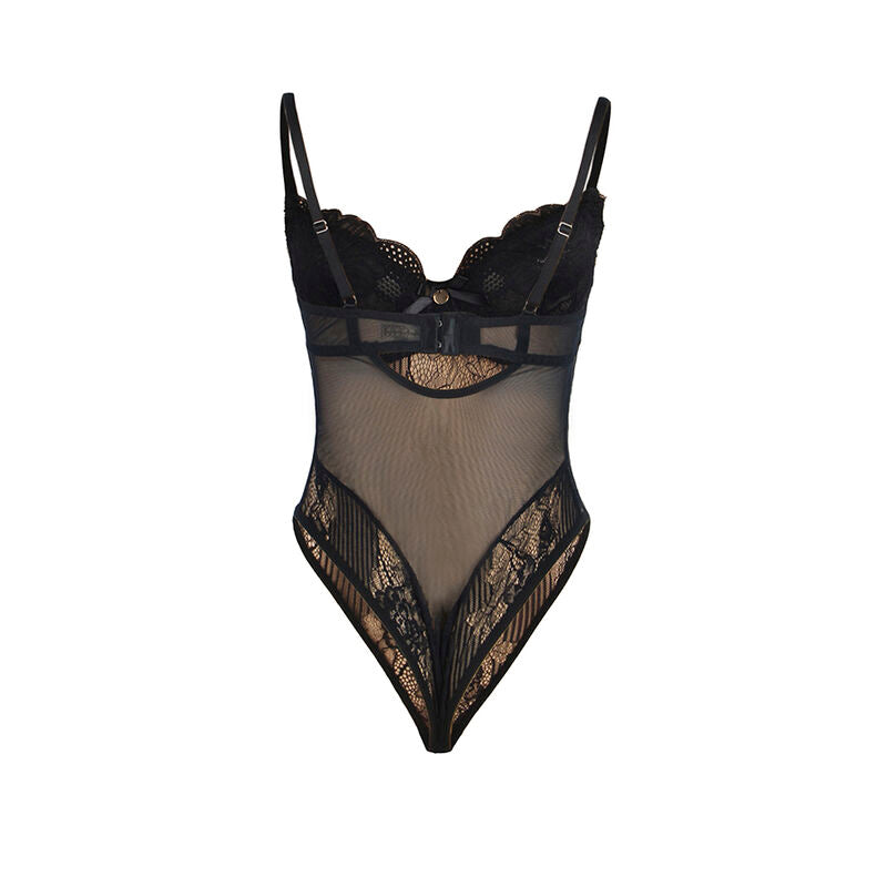 SUBBLIME - 955625 BODY IN PIZZO CON CHIUSURA INFERIORE NERO L/XL - SUBBLIME BODIES | Lingerie Harness Boutique