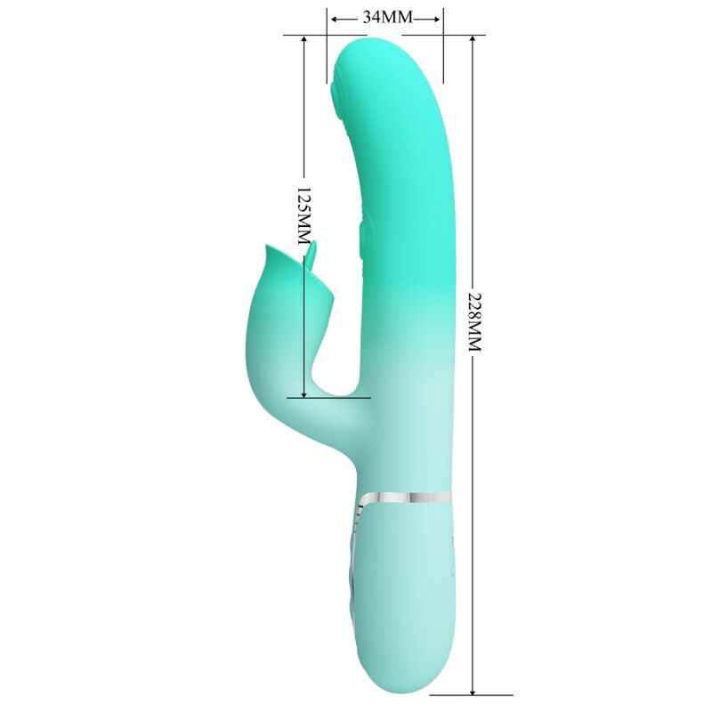 PRETTY LOVE - VIBRATORE MULTIFUNZIONE CONIGLIO GIGI VERDE ACQUA - PRETTY LOVE FLIRTATION | Lingerie Harness Boutique