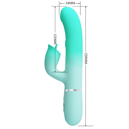 PRETTY LOVE - VIBRATORE MULTIFUNZIONE CONIGLIO GIGI VERDE ACQUA - PRETTY LOVE FLIRTATION | Lingerie Harness Boutique