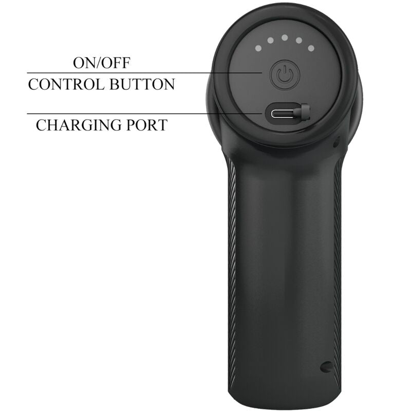 PRETTY LOVE - DJ DOCTOR MASSAGGIATORE 5 IMPOSTAZIONI NERO - PRETTY LOVE C-TYPE | Lingerie Harness Boutique