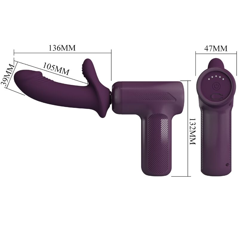 PRETTY LOVE - DJ SCHOLAR MASSAGGIATORE 5 IMPOSTAZIONI VIOLA - PRETTY LOVE C-TYPE | Lingerie Harness Boutique