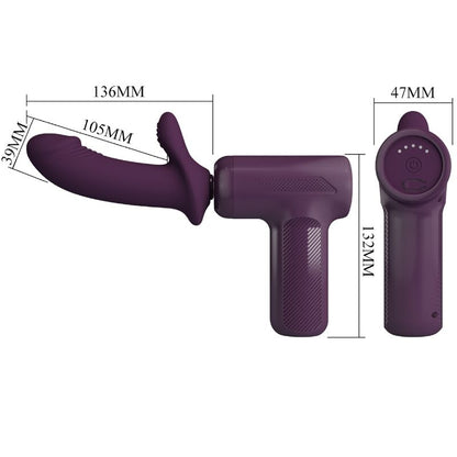 PRETTY LOVE - DJ SCHOLAR MASSAGGIATORE 5 IMPOSTAZIONI VIOLA - PRETTY LOVE C-TYPE | Lingerie Harness Boutique