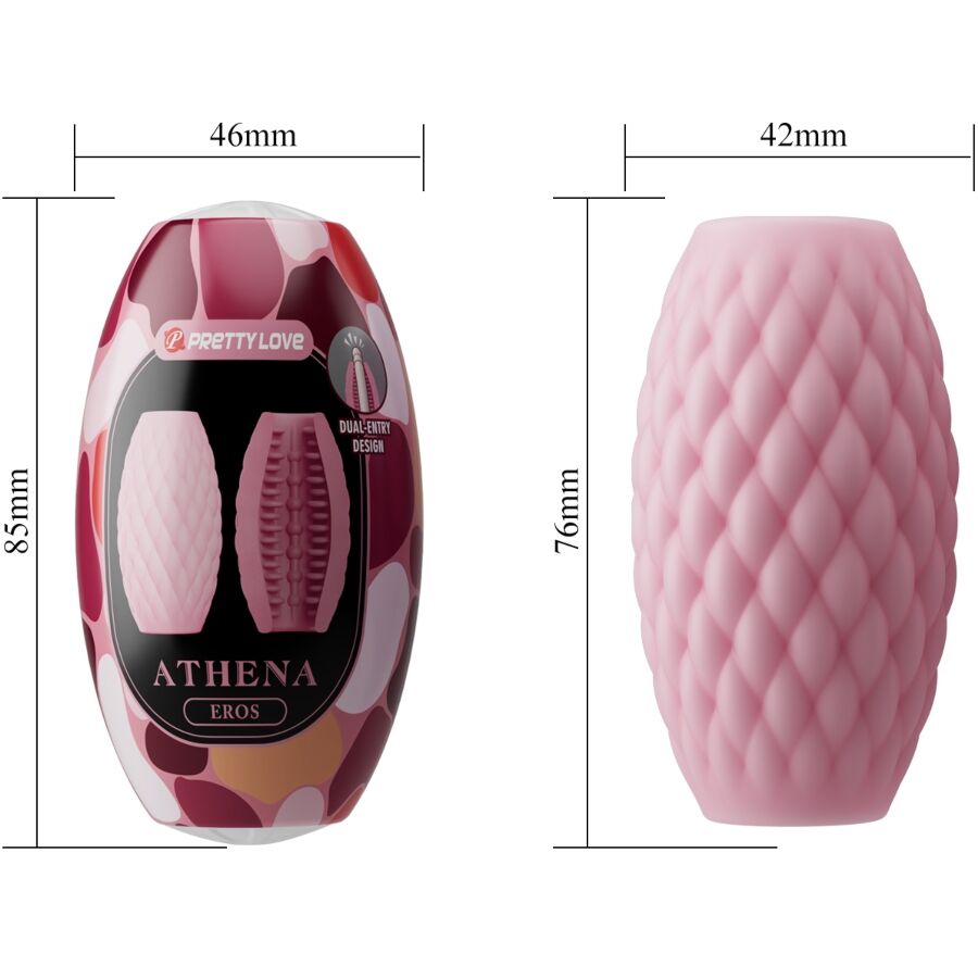PRETTY LOVE - ATHENA EROS SILICONE MASTURBATORE MASCHILE ROSA - PRETTY LOVE | Lingerie Harness Boutique