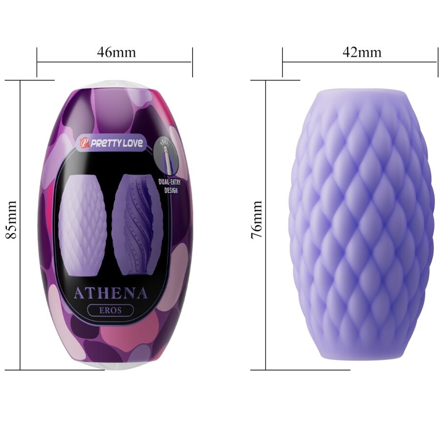 PRETTY LOVE - ATHENA EROS SILICONE MASTURBATORE MASCHILE VIOLA - PRETTY LOVE | Lingerie Harness Boutique