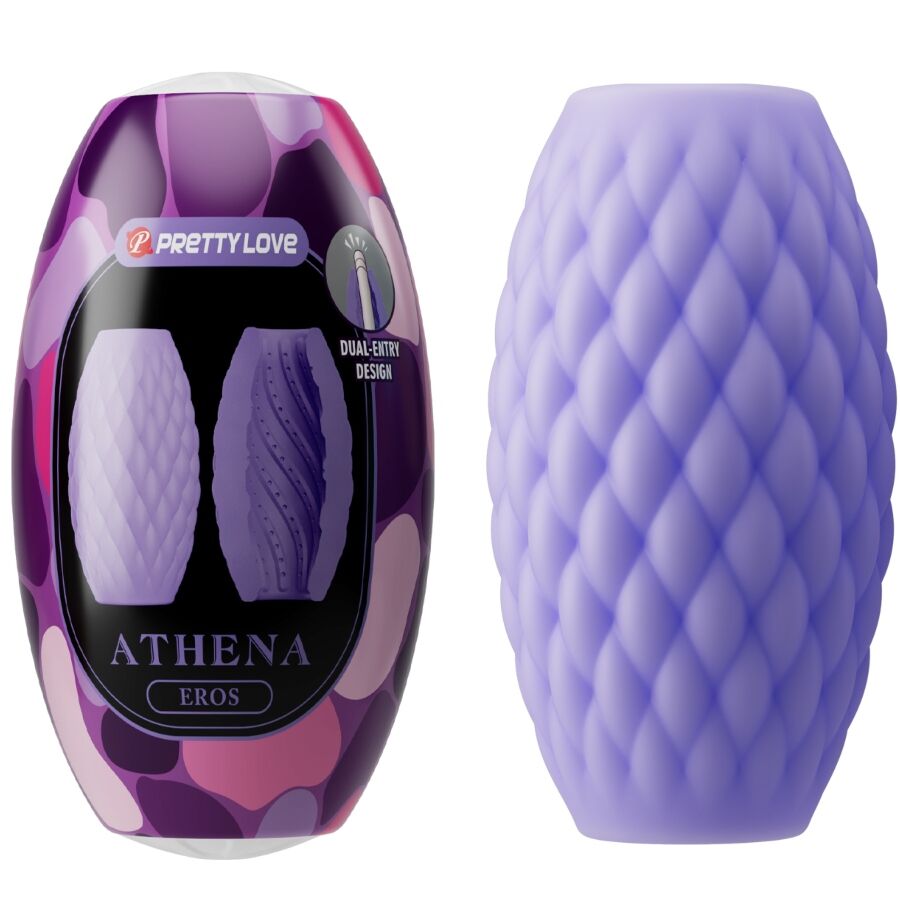 PRETTY LOVE - ATHENA EROS SILICONE MASTURBATORE MASCHILE VIOLA - PRETTY LOVE | Lingerie Harness Boutique