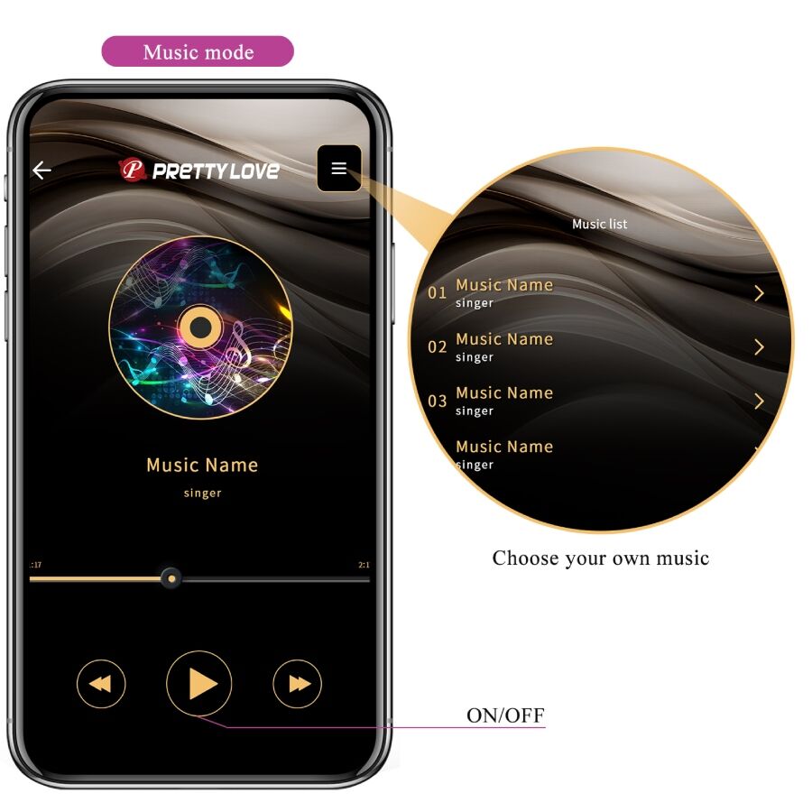 PRETTY LOVE - VIBRATORE CONTROLLATO DA APP LEVIATHAN VIOLA - PRETTY LOVE SMART | Lingerie Harness Boutique