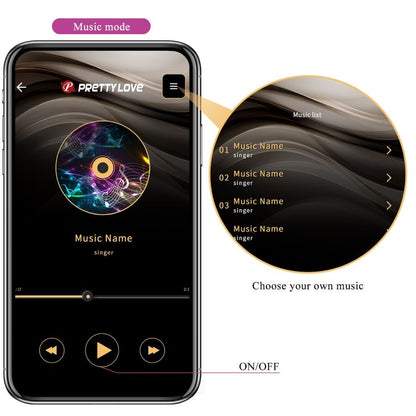 PRETTY LOVE - VIBRATORE CONTROLLATO DA APP LEVIATHAN VIOLA - PRETTY LOVE SMART | Lingerie Harness Boutique