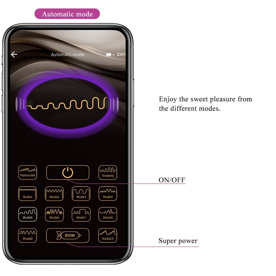 PRETTY LOVE - VIBRATORE CONTROLLATO DA APP LEVIATHAN VIOLA - PRETTY LOVE SMART | Lingerie Harness Boutique