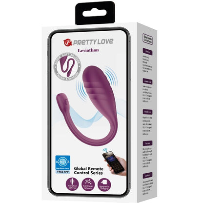 PRETTY LOVE - VIBRATORE CONTROLLATO DA APP LEVIATHAN VIOLA - PRETTY LOVE SMART | Lingerie Harness Boutique